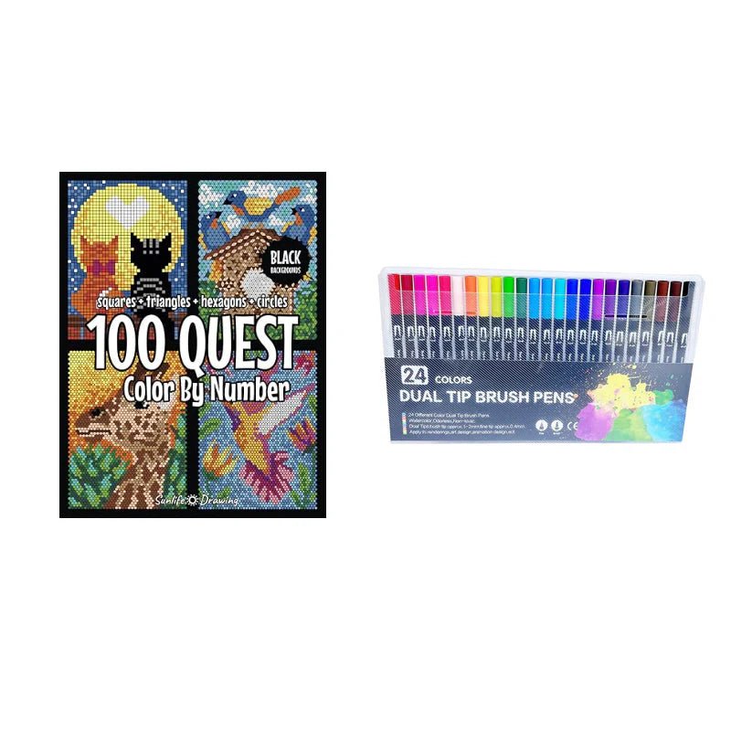 100 ColorQuest™ - Kleurboek met stiften - Jumplein